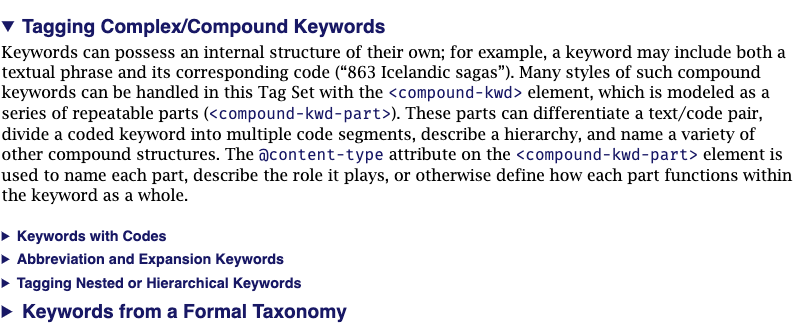 Selections from Tagging Keywords essay
