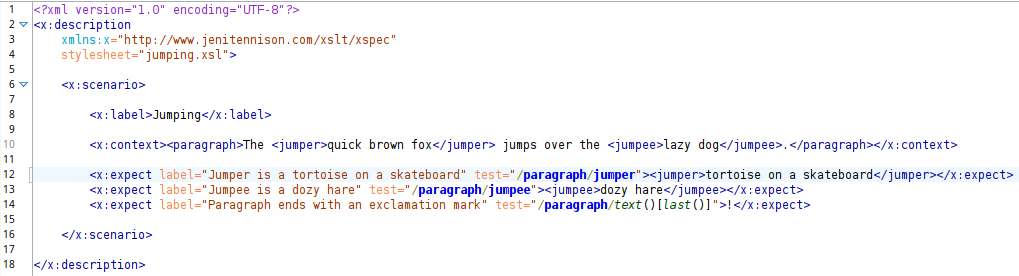 Simple XSpec test file